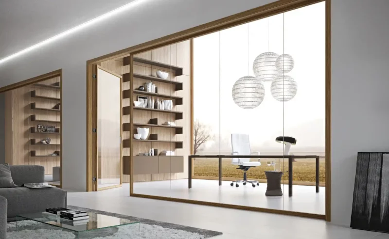 Porte battenti in vetro