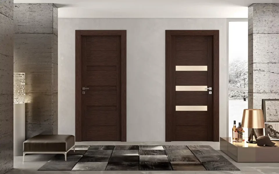 porte-battenti-vetro-095-Ga-26-C+V-Rovere-Tabacco-Cera-Telaio-Design